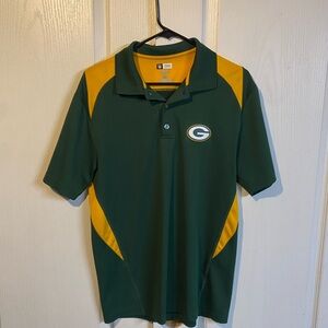 Official NFL attire Green Bay Packers golf polo, men’s medium